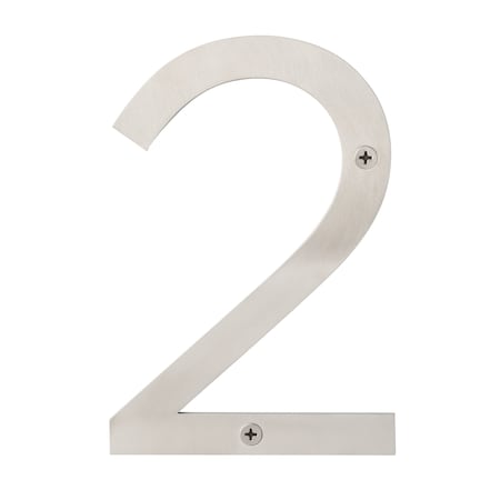 Sure-Loc Hardware Stainless Steel House Number 6, No. 2, Satin Stainless HNSS6-2 SS